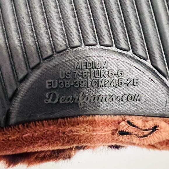 Dluxe by dearfoams brown leopard print slippers size 7-8 - Picture 9 of 10